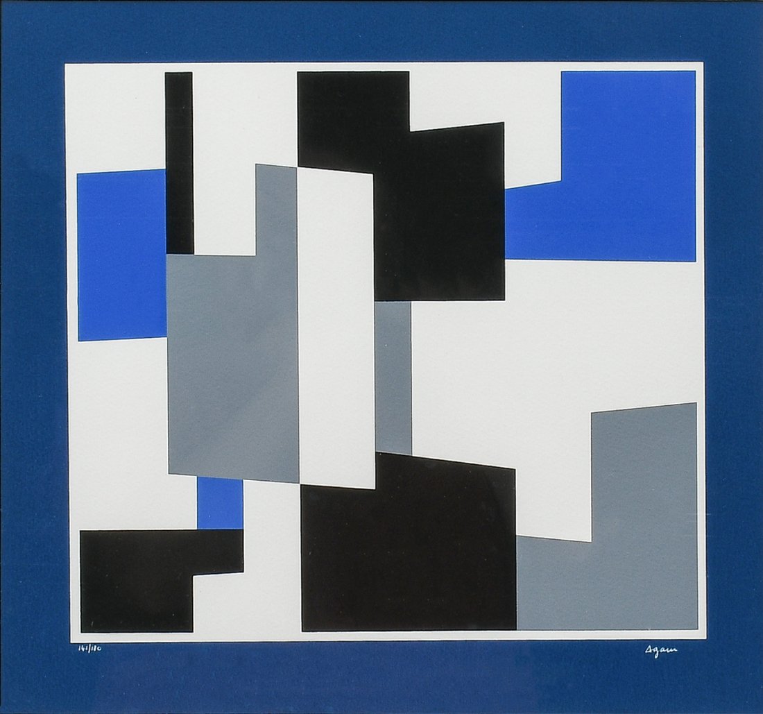 YACOV AGAM GEOMETIC ABSTRACT COMPOSITION SERIGRAPH (1 of 4)