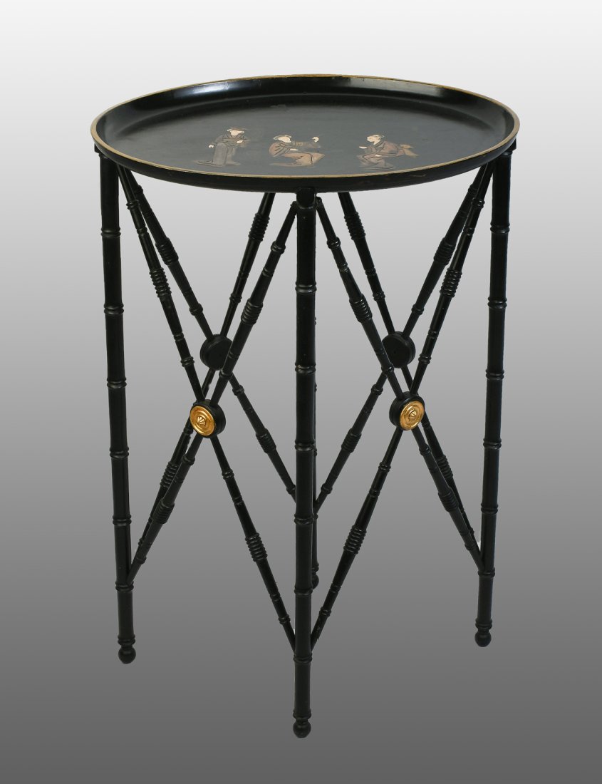 JAPANESE LACQUERED TRAY ON VICTORIAN STAND (1 of 5)