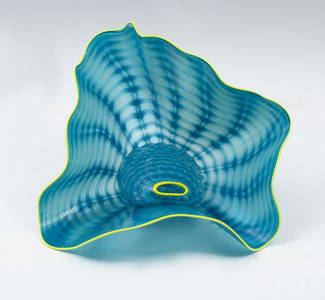 2 PC. DALE CHIHULY "MISTY PERSIAN PAIR" ART GLASS