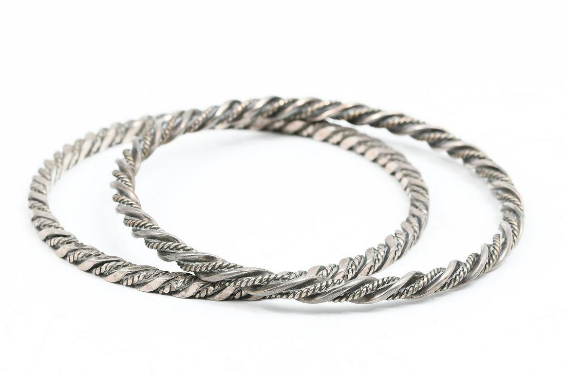 GEORG JENSEN STERLING BANGLE BRACELETS 17A & B (1 of 5)