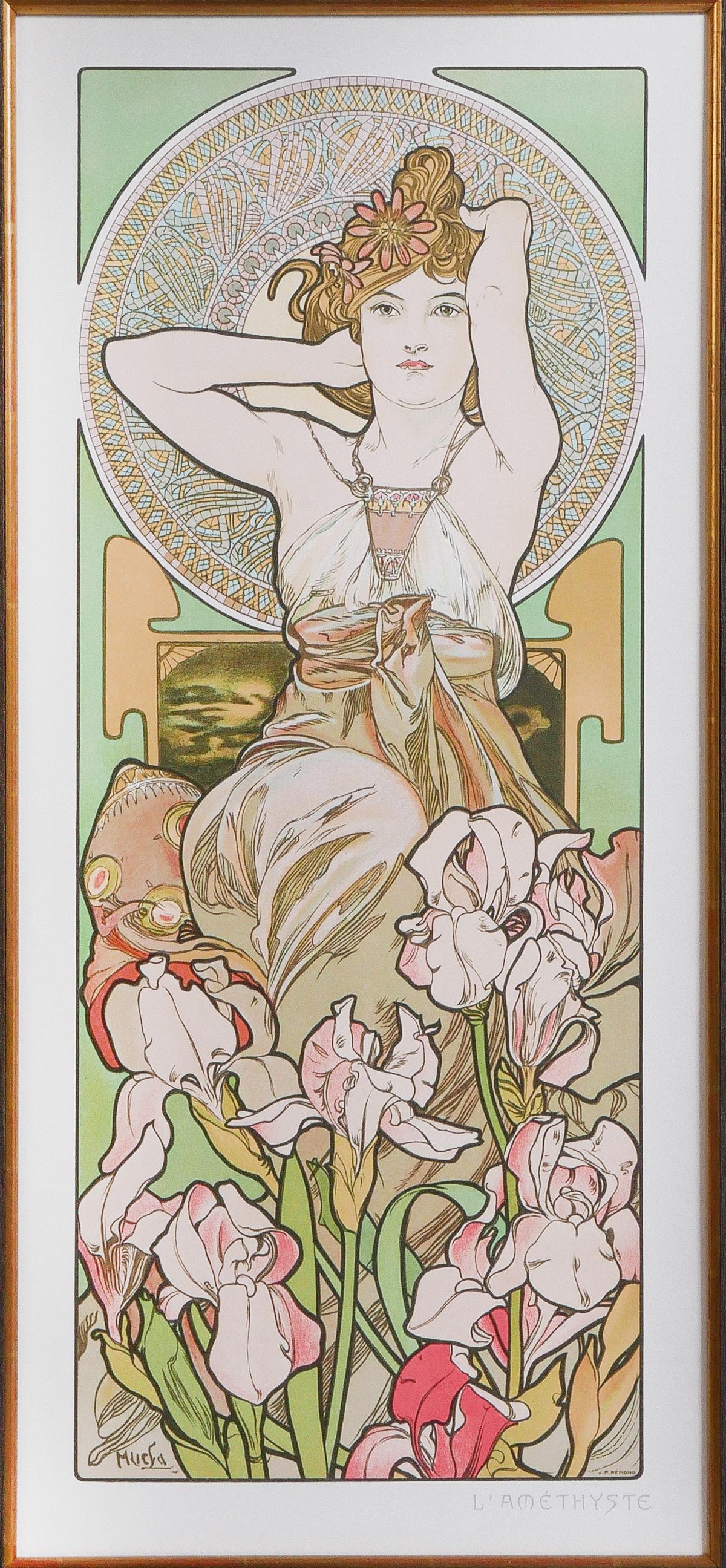 ALPHONSE MUCHA ART NOUVEAU POSTER L'AMETHYSTE (1 of 3)