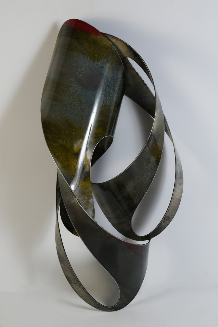 PAINTED STEEL FREEFORM 3D SCULPTURE BY TAMANIAN: TAMANIAN, Paul, (American, 20th/21st Century): "Swoon", measures approximately 41" in length by 20.5" in width by 10" deep.