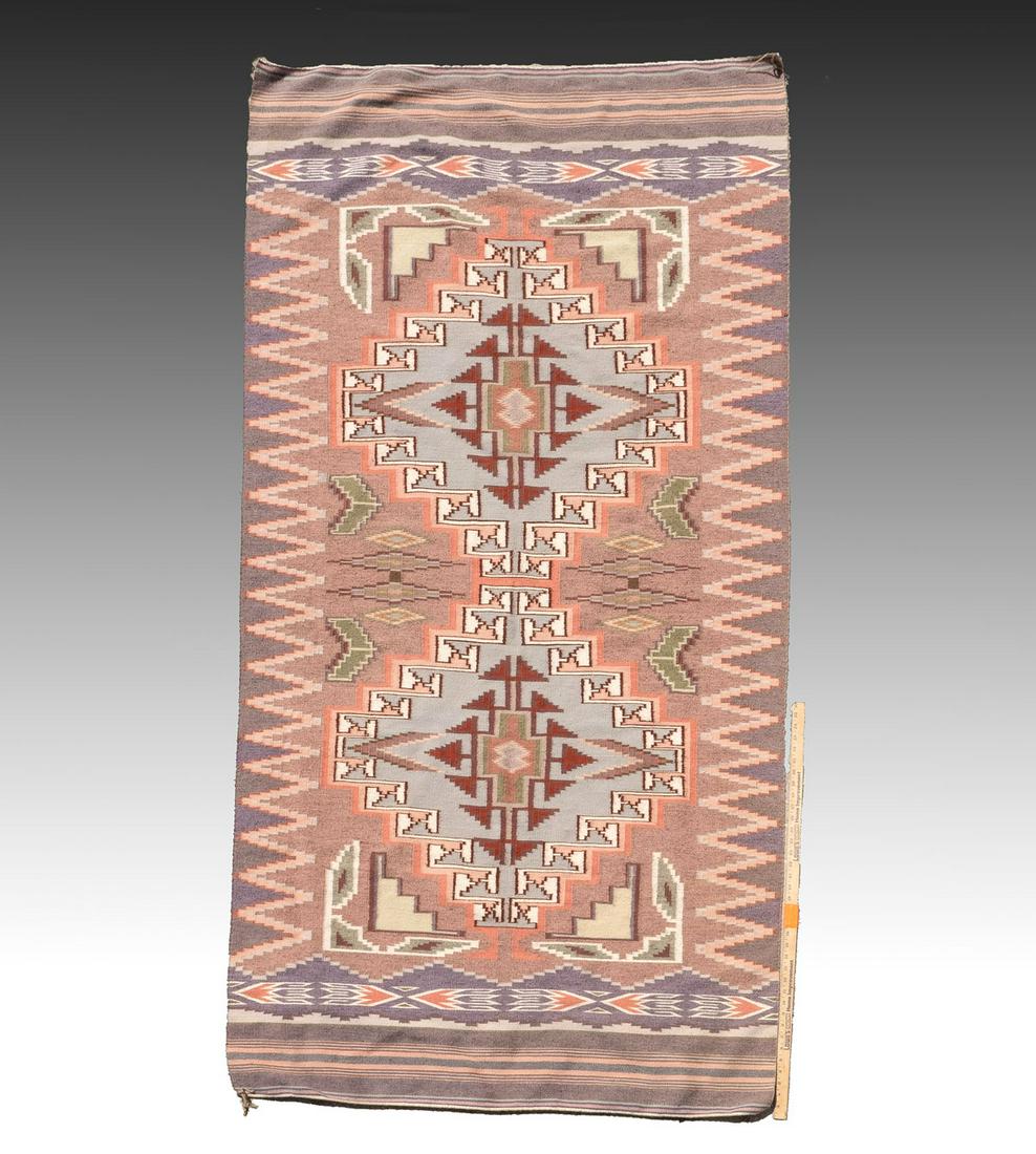 NATIVE AMERICAN NAVAJO PASTEL RUG BY RITA JOE, 4' X 8' (1 of 5)