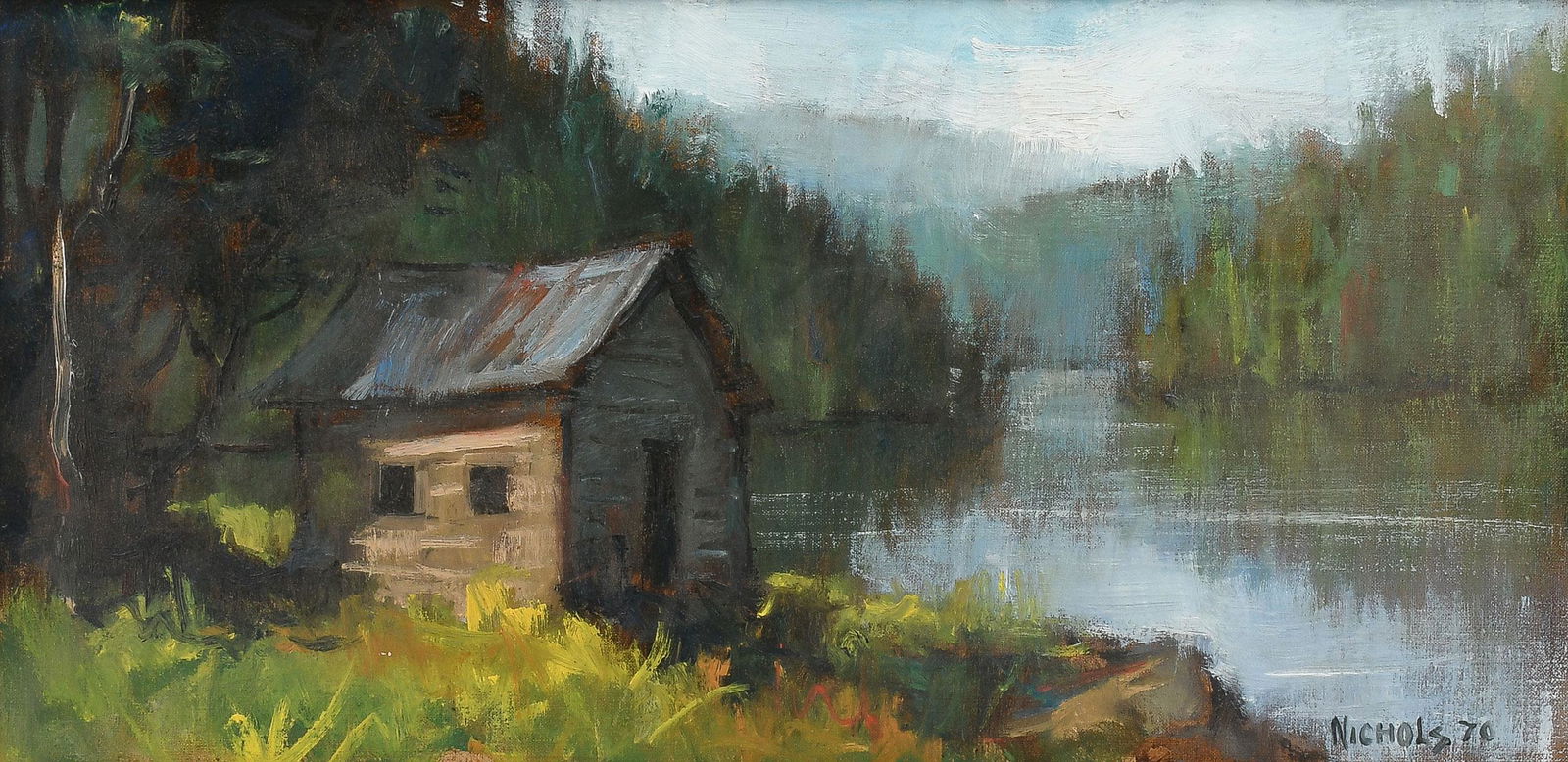 ROY NICHOLS FLORIDA PAINTING CABIN ON THE LAKE (1 of 4)