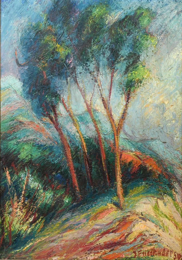 ISAAC FRIEDLANDER MODERNIST LANDSCAPE PAINTING (1 of 3)