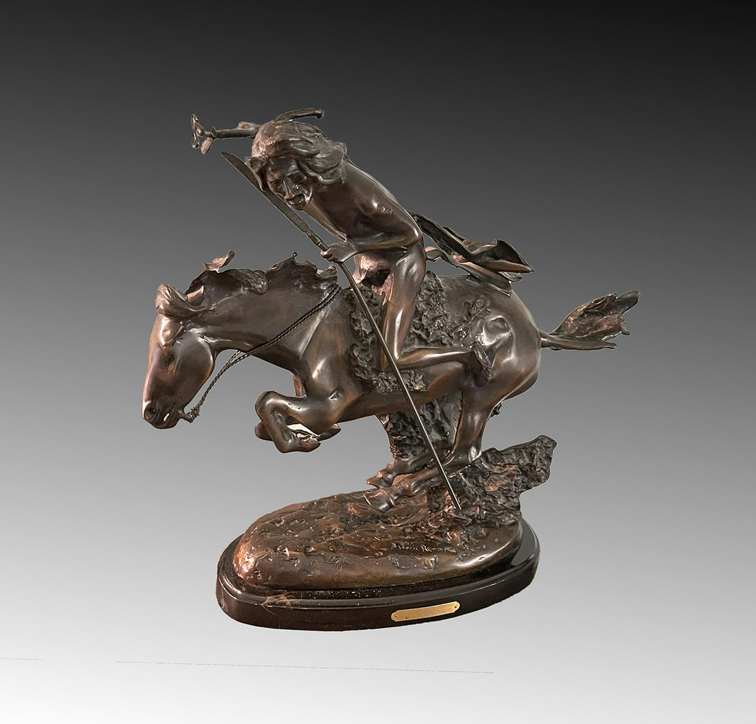 "CHEYENNE" BRONZE NATIVE AMERICAN INDIAN SCULPTURE (1 of 7)