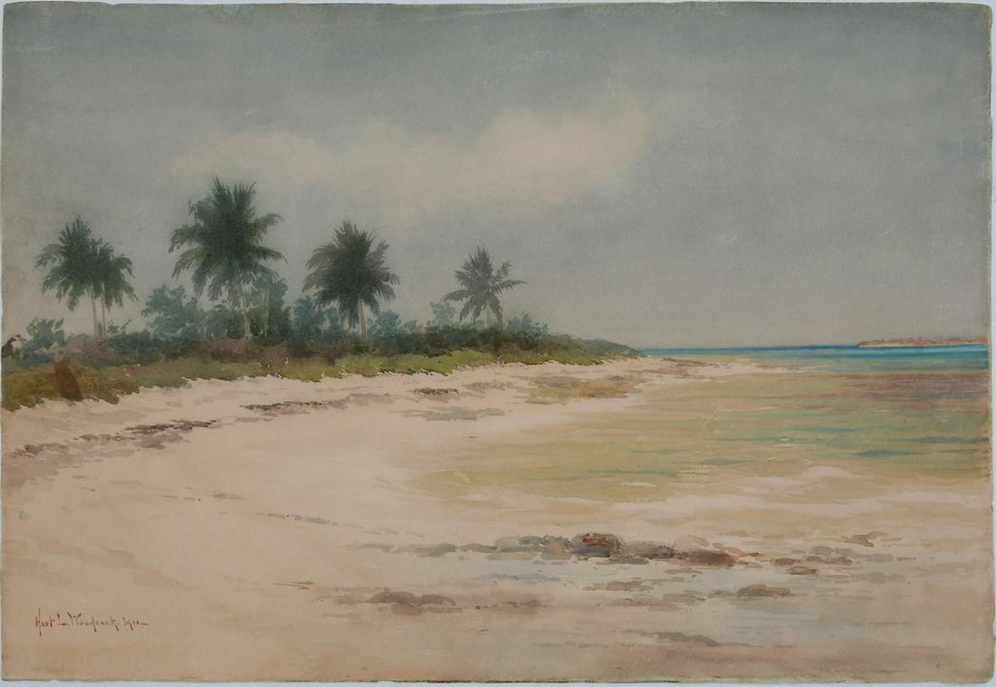 HARTWELL LEON WOODCOCK FLORIDA BEACH PAINTING (1 of 3)