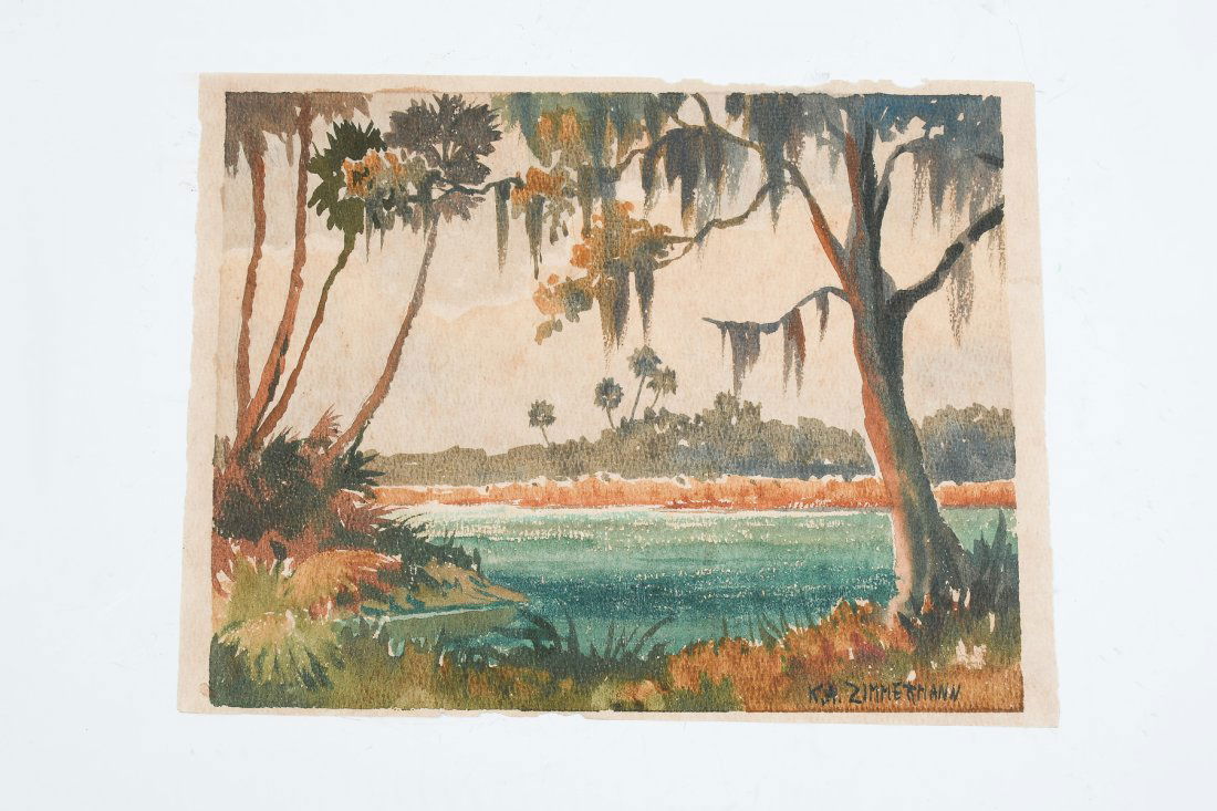 K.A. ZIMMERMANN FLORIDA RIVER PAINTING (1 of 3)
