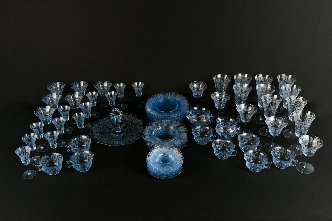 65 PC. CAMBRIDGE "CLEO" PATTERN DEPRESSION GLASS (1 of 6)