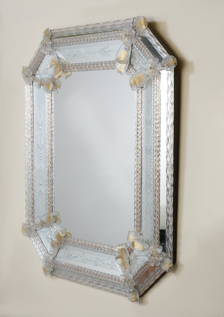 VENETIAN ART GLASS MIRROR (1 of 4)