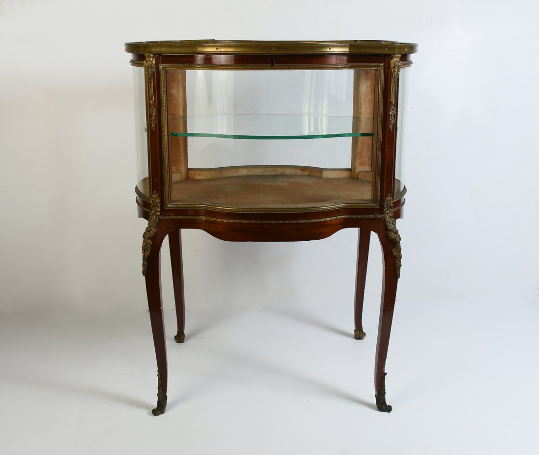 TWO TIER ORMOLU MOUNTED VITRINE (1 of 6)