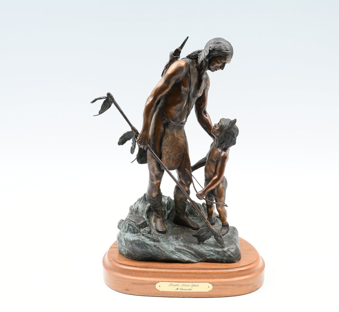 CAROSELLI NATIVE AMERICAN BRONZE GROUPING (1 of 5)