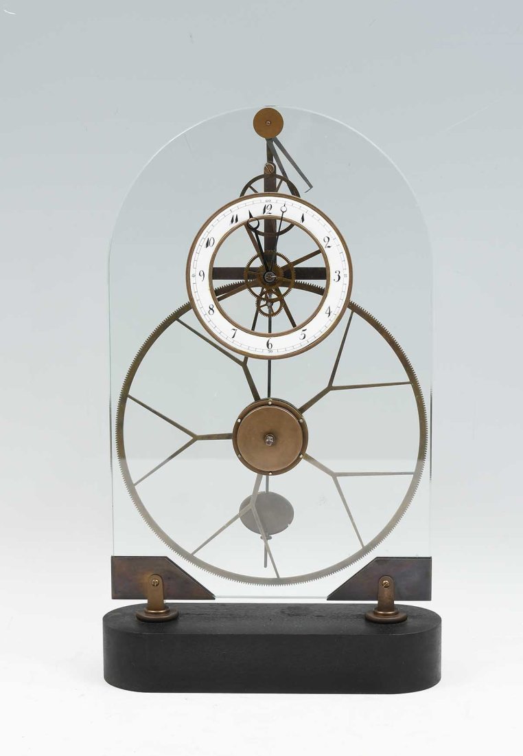 FRENCH GREAT WHEEL SKELETON CLOCK (1 of 6)