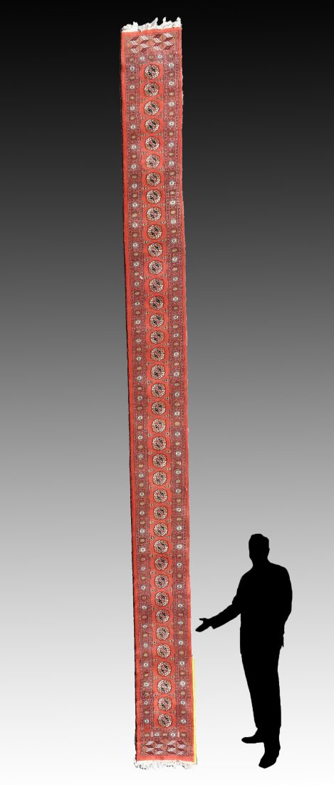 PAKISTANI TURKOMAN/BOKHARA HH WOOL PALACE SIZE RUNNER (1 of 4)