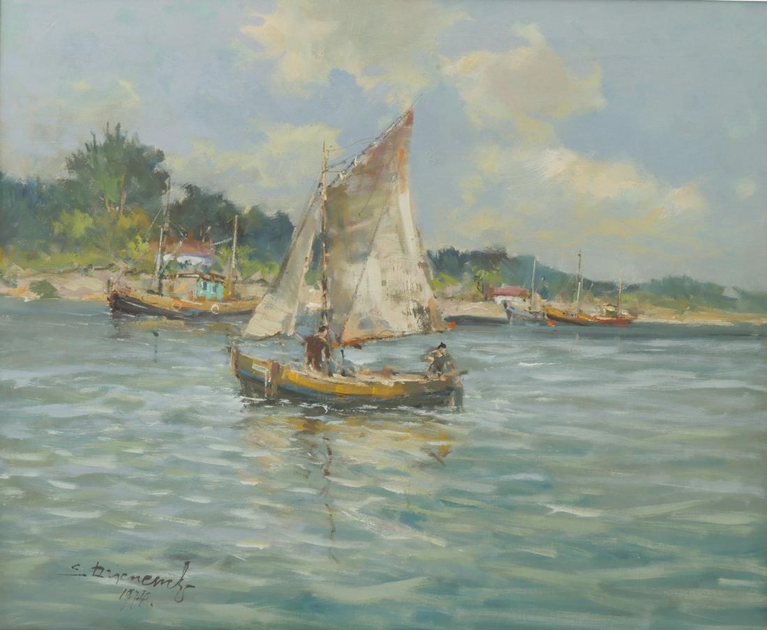 DZIERZENSKI FISHERMEN'S VILLAGE PAINTING (1 of 4)