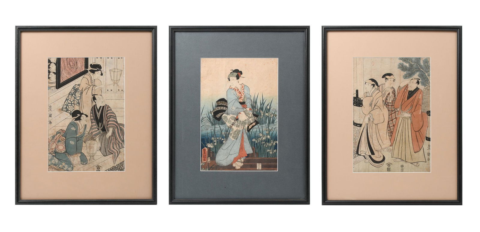 3 PC. LOT OF JAPANESE WOODBLOCK PRINTS (1 of 4)