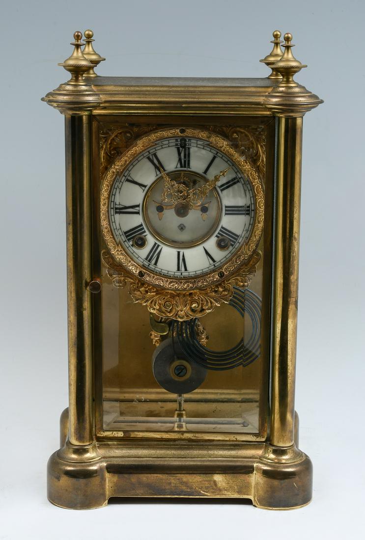 ANSONIA BRASS MANTLE CLOCK (1 of 5)