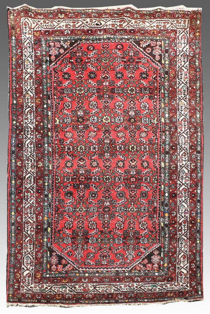 SEMI-ANTIQUE PERSIAN DERGAZINE HK WOOL RUG, 4'9" X 6'8" (1 of 4)