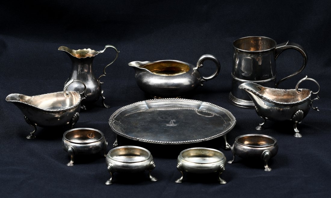 10 PC. EARLY ENGLISH SILVER COLLECTION (1 of 6)