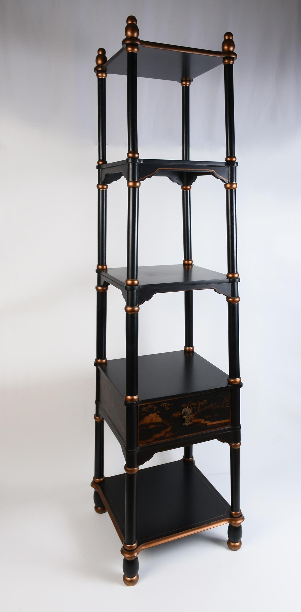 GRADUATED CHINOISERIE ETAGERE (1 of 5)