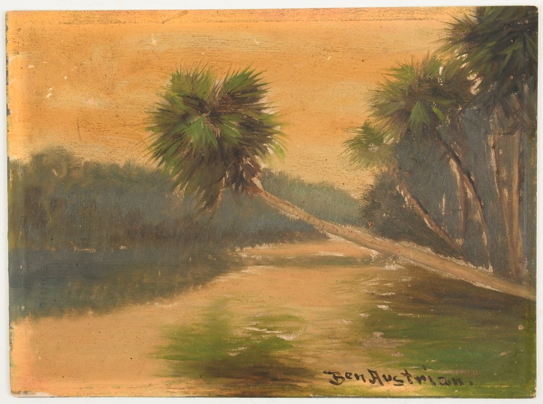 BEN AUSTRIAN FLORIDA PALM PAINTING (1 of 3)