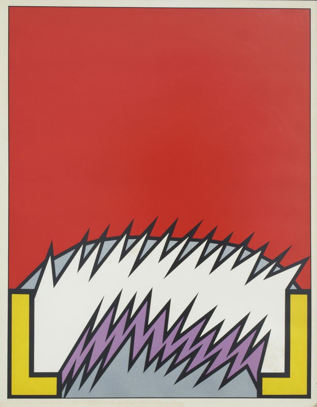 NICHOLAS KRUSHENICK POP ART SERIGRAPH: KRUSHENICK, Nicholas, (American, 1929-1989): USF VIII Op Art, Serigraph, 28 1/2" x 22", pencil signed and dated 1971 verso, USF Stamp, framed, 31" x 25".
