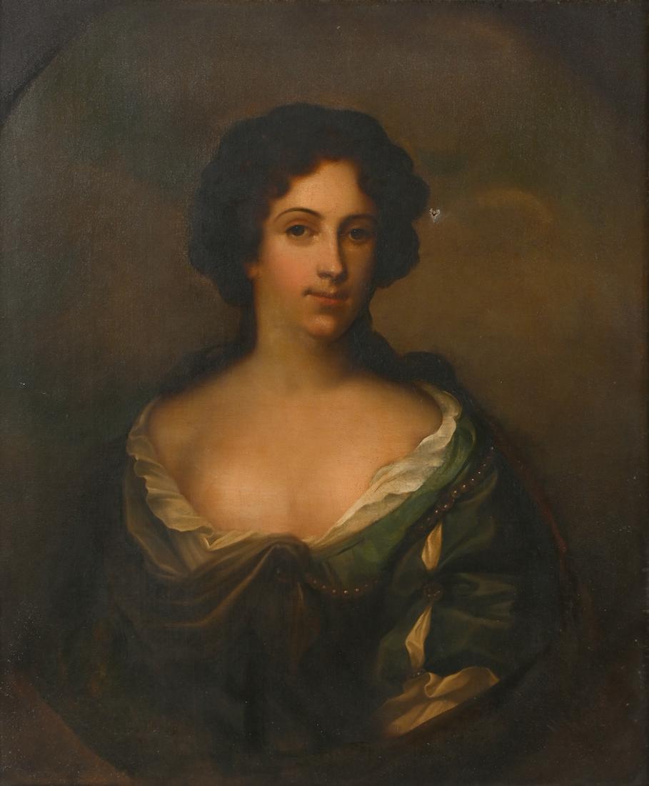 IMPRESSIVE EARLY OIL PAINTING POSSIBLY MARGARET CARPENTER BY LELY? (1 of 6)