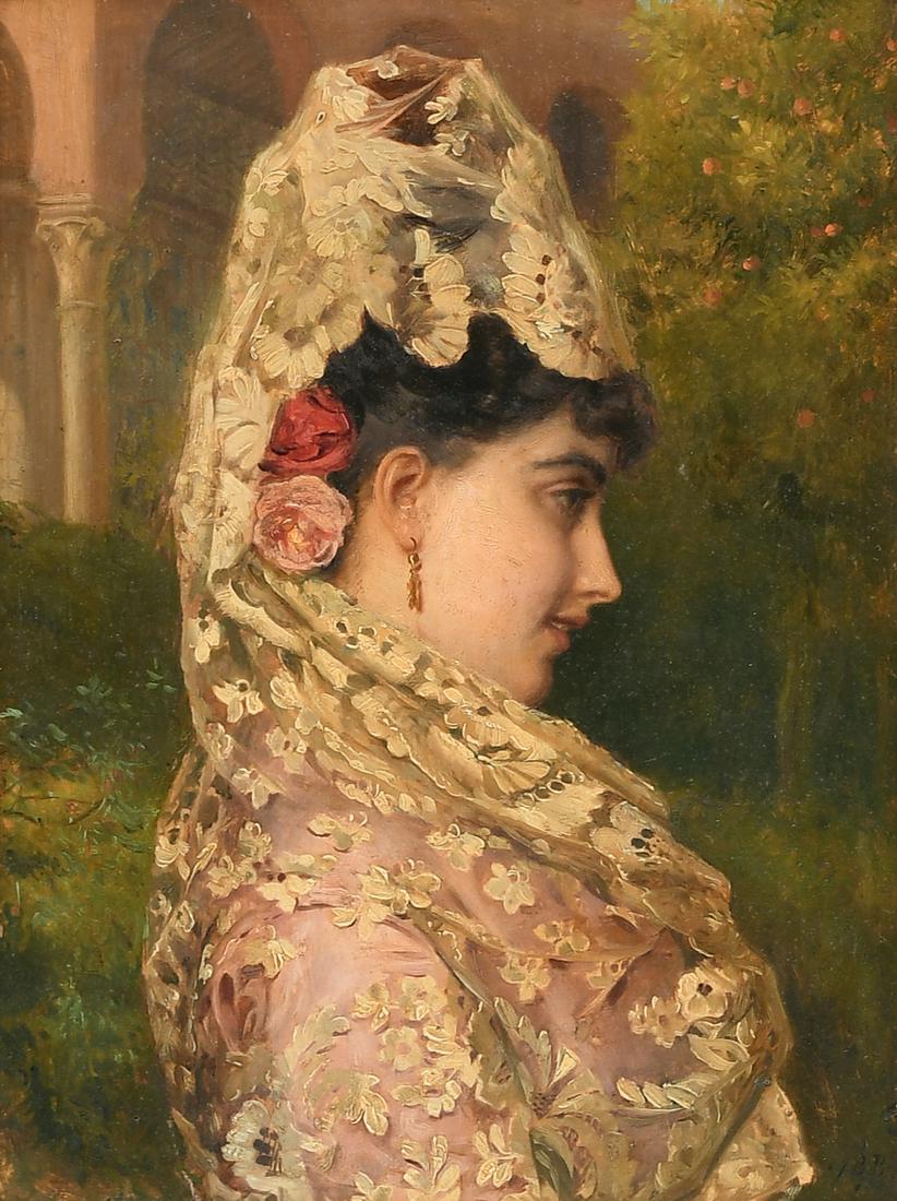 "A SPANISH LADY" PAINTING BY J.B. BURGESS (1 of 4)