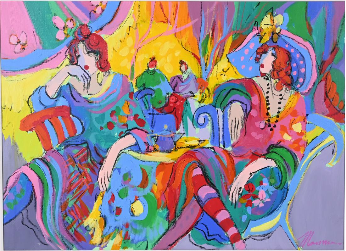 MAIMON ORIGINAL PAINTING LADIES AT A CAFÃ‰ (1 of 3)