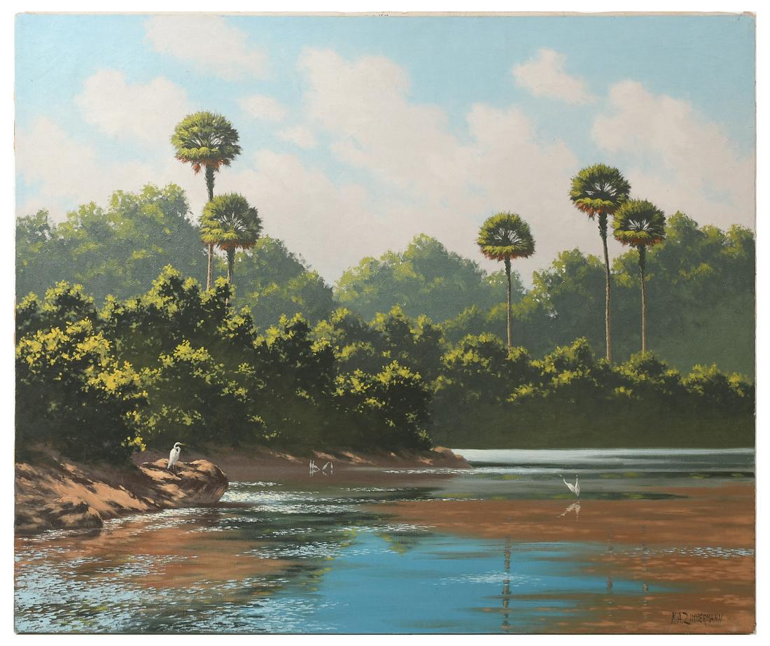 KARL ZIMMERMAN FLORIDA BACKWATER PAINTING (1 of 2)