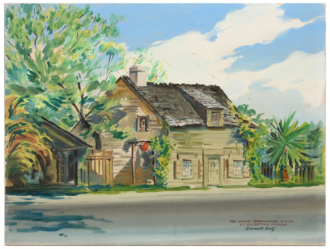 EMMETT FRITZ OLDEST SCHOOLHOUSE IN USA PAINTING (1 of 2)