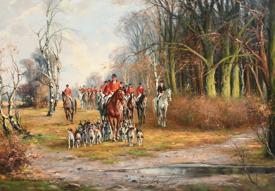 HORST ALTERMANN FOX HUNT PAINTING (1 of 4)