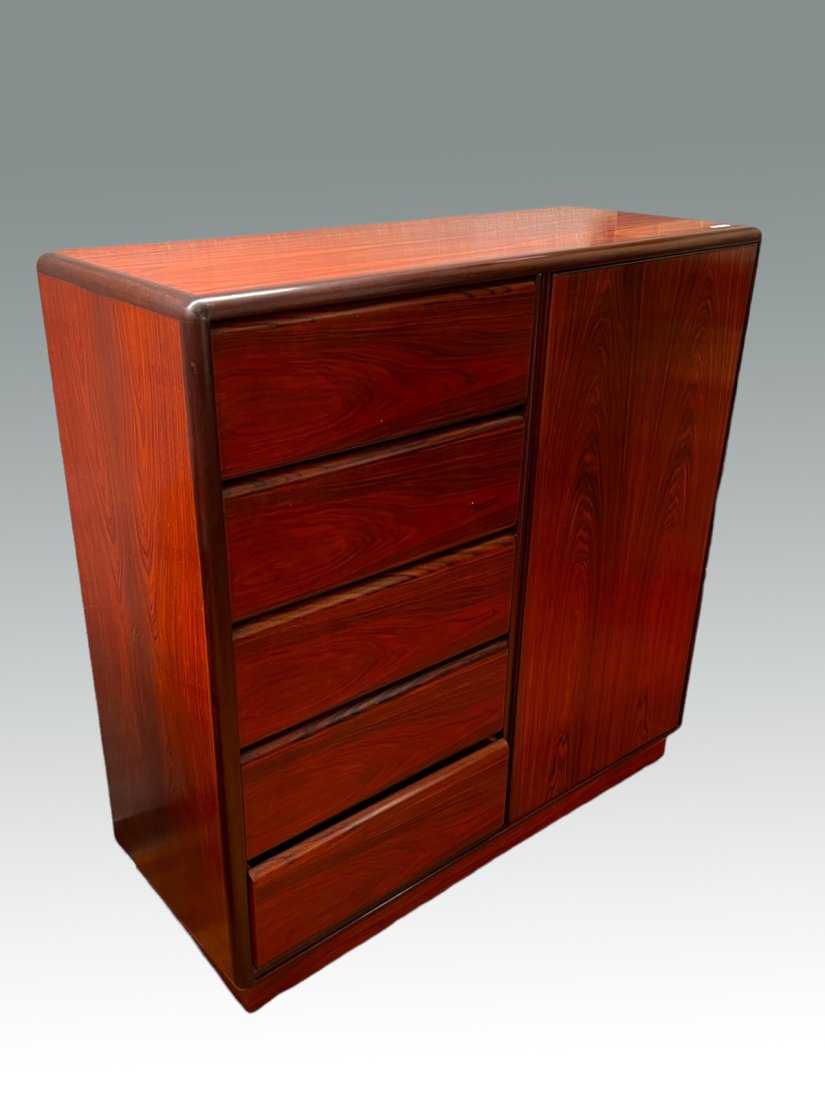 MID-CENTURY DANISH BROUER ROSEWOOD CHIFFEROBE (1 of 7)