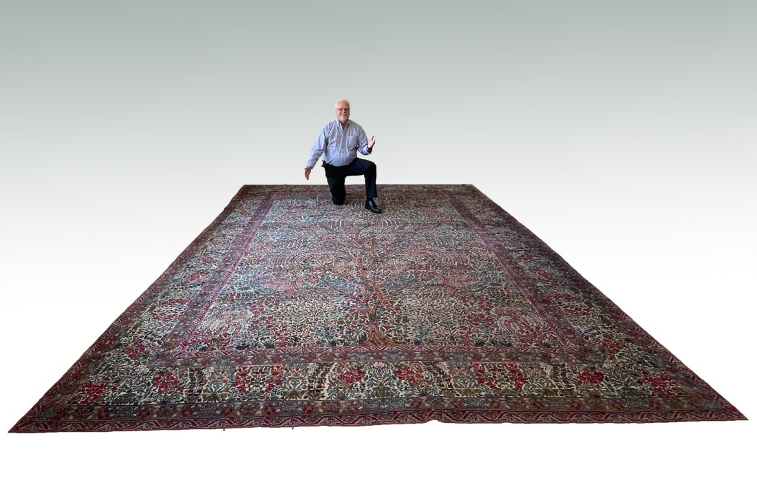 ESTATE ORIENTAL CARPET PERSIAN KIRMAN, 16'4" X 11'2.5" (1 of 5)