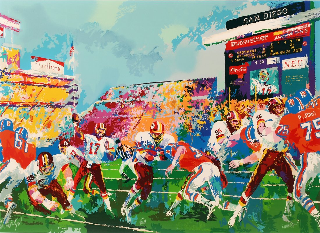 LARGE LEROY NIEMAN NFL SUPER BOWL SERIGRAPH (1 of 4)