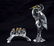 542: SWAROVSKI CRYSTAL SILVER HERON BABY LOVEBIRDS