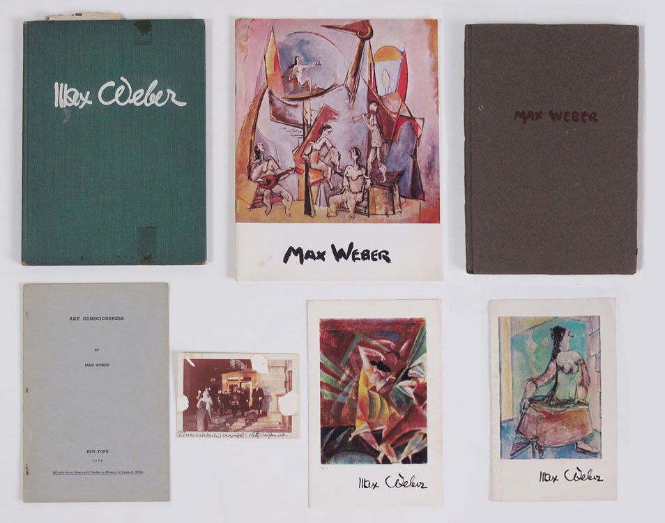 2 PIECE SIGNED MAX WEBER ART BOOKS: 2 PIECE SIGNED MAX WEBER ART BOOKS: To include 1) 1930 ''Max Weber'' by Holger Cahill published by The Downtown Gallery, New York. Inscribed on front page ''To Jeanette and Sidney'' with Love from Max