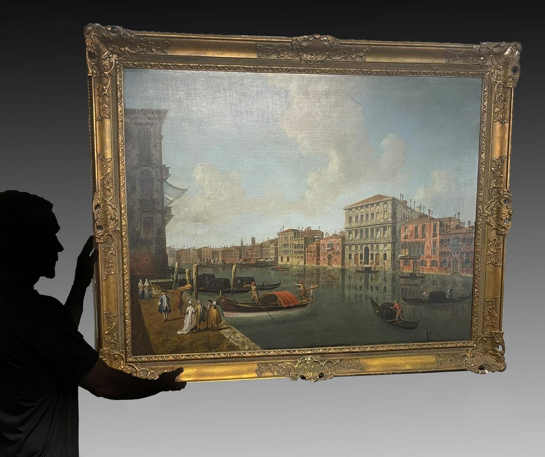 LARGE VENETIAN CANAL PAINTING IN THE STYLE OF BELLOTTO (1 of 5)