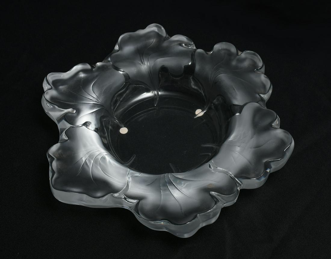 FRENCH LALIQUE CRYSTAL ''HONFLEUR'' BOWL (1 of 6)