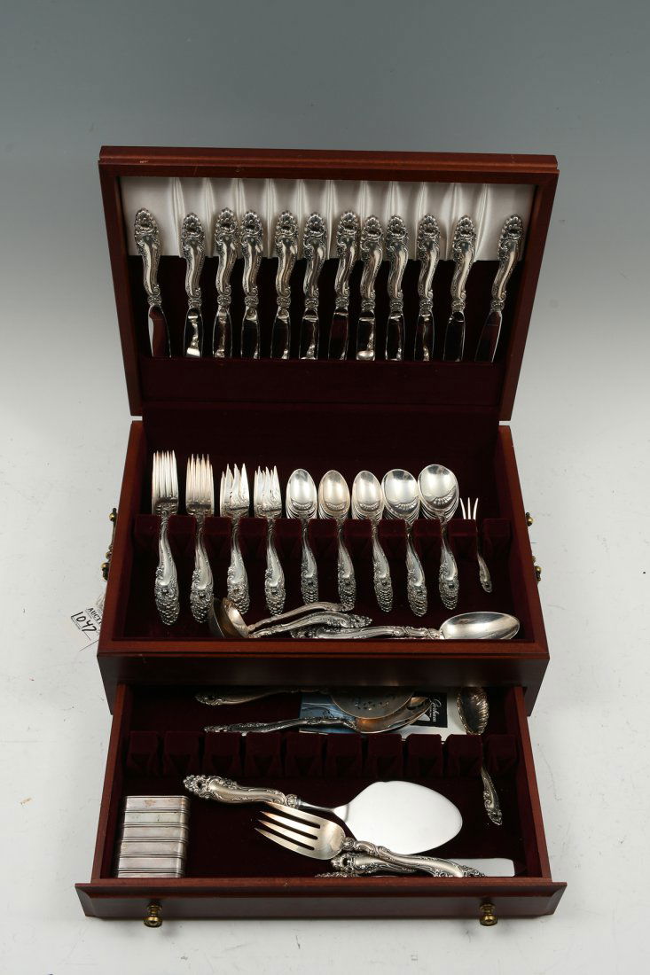 87 PC. GORHAM ''DECOR'' STERLING FLATWARE (1 of 3)