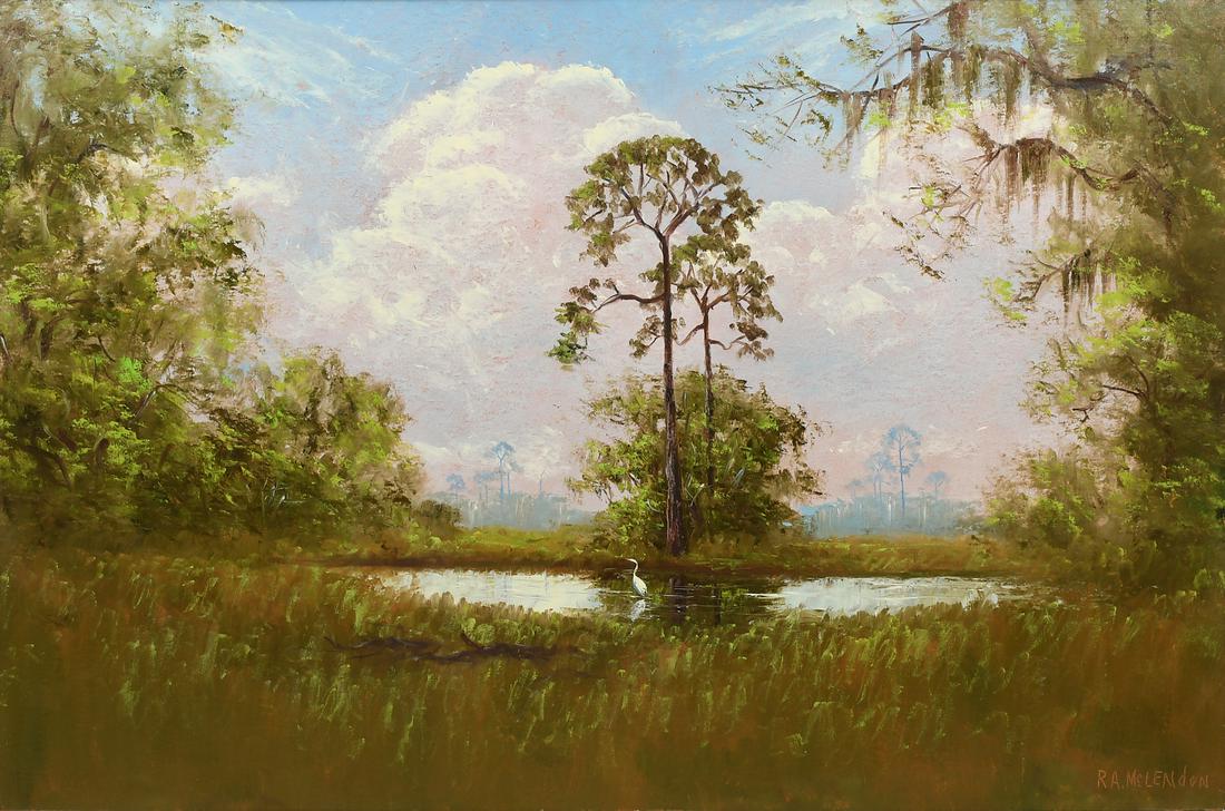 R.A. MCLENDON FLORIDA HIGHWAYMEN BACKWATER PAINTING (1 of 4)