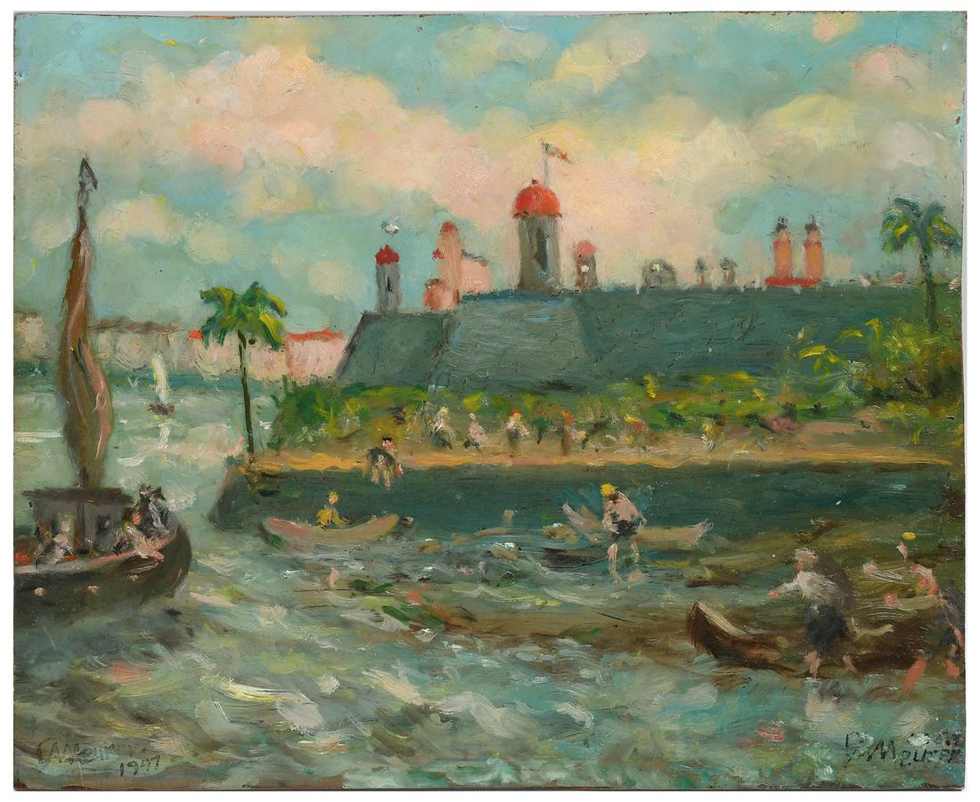C.A. MEURER FORT MARION ST AUGUSTINE FLORUDA PAINTING (1 of 4)