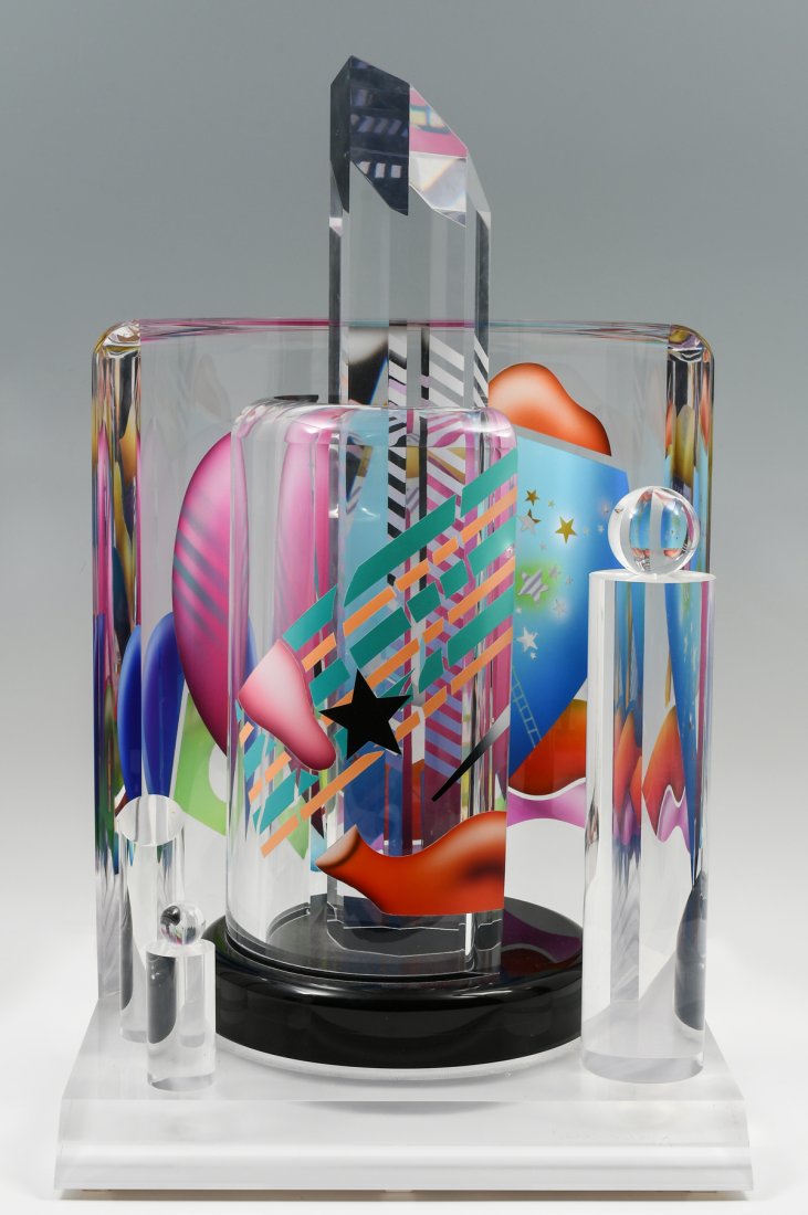 LARGE YANKEL GINZBURG ACRYLIC MULTI-PART SCULPTURE (1 of 7)