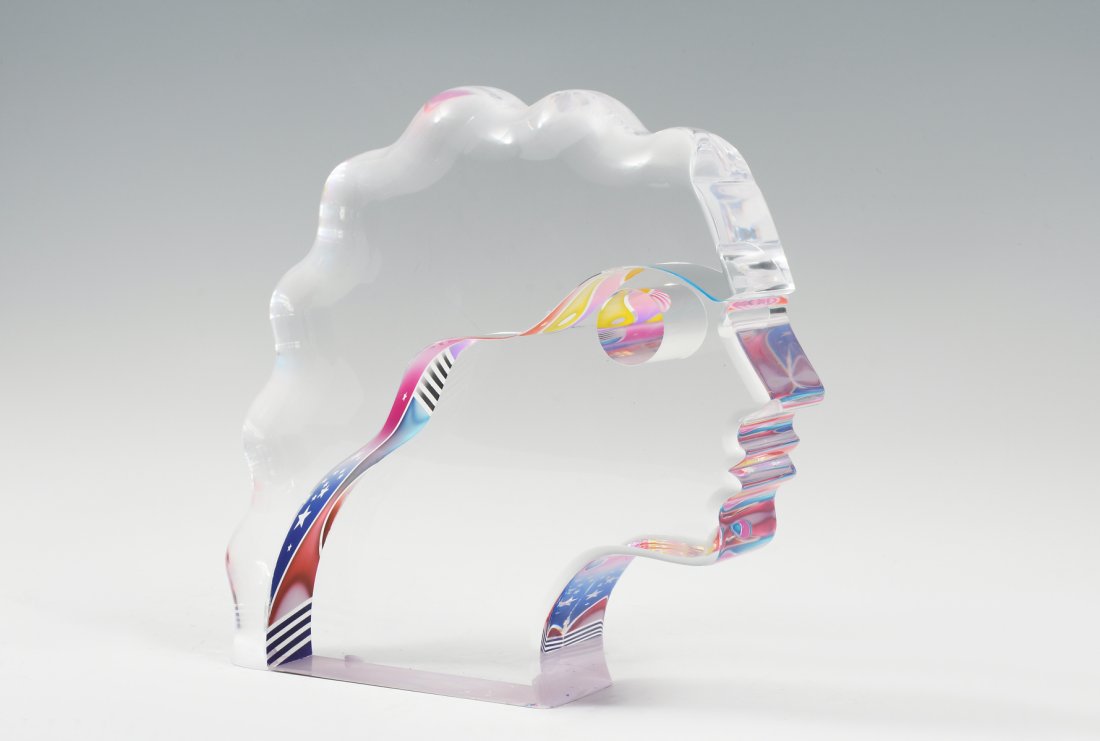 TWO-PART YANKEL GINZBURG ACRYLIC SCULPTURE "EVE" (1 of 5)