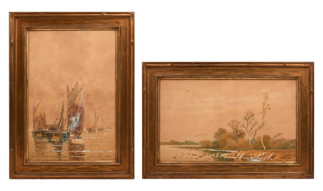TWO WILLIAM CLUSSMAN PAINTING NEWCOMB-MACKLIN FRAME (1 of 5)