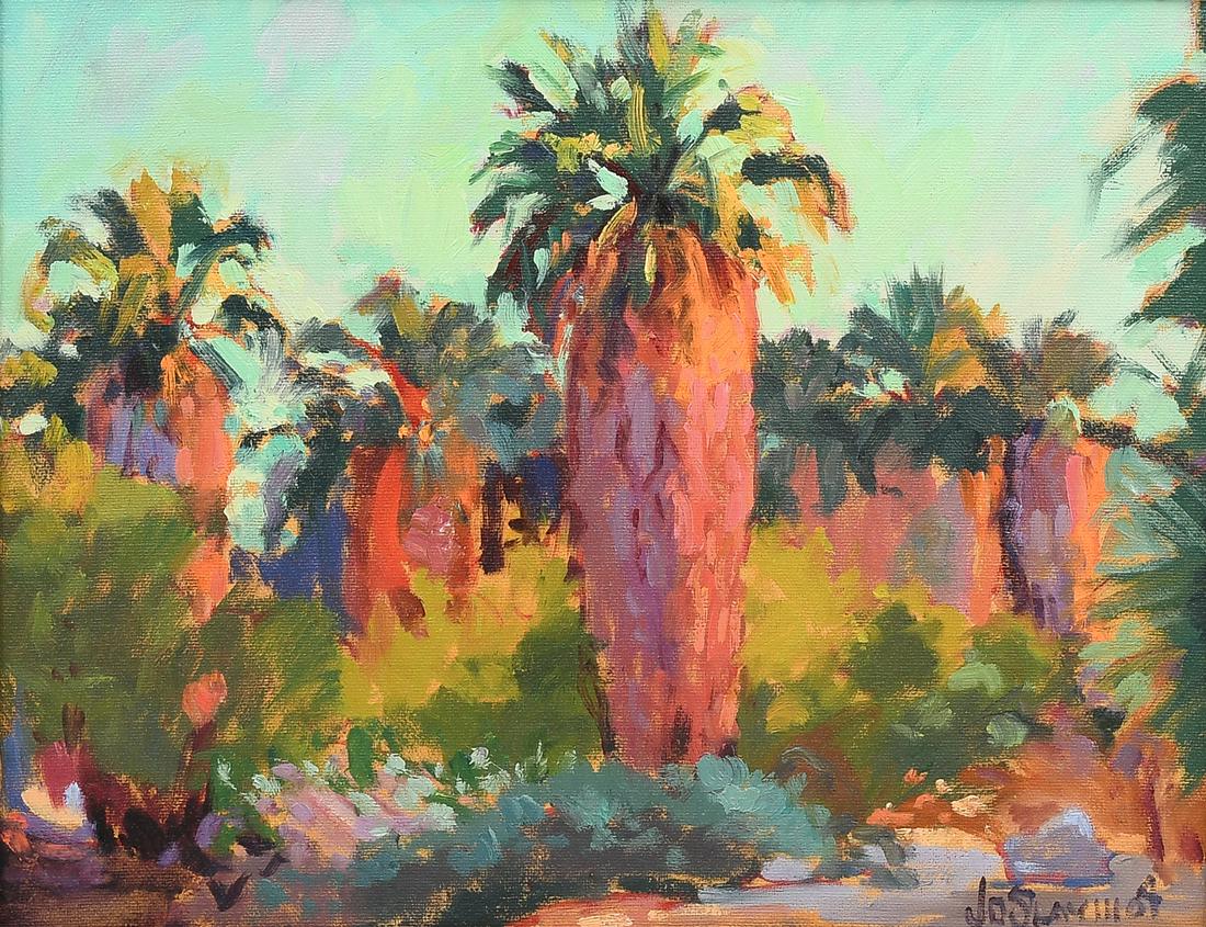 JOE SLAY CALIFORNIA PALMS PAINTING (1 of 4)
