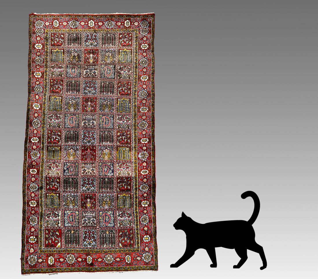 PERSIAN BAKTIARI HK WOOL RUG, 4'10" X 10' (1 of 4)