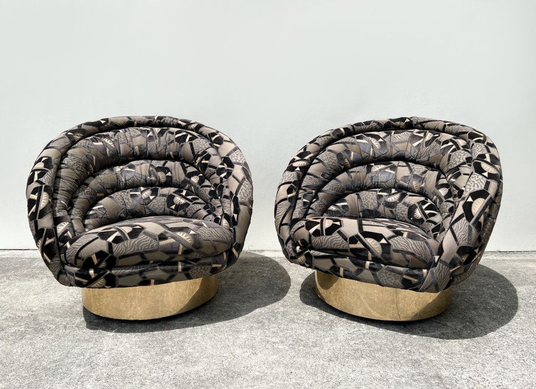 PAIR VLADIMIR KAGAN ELLIPSE LOUNGE CHAIRS (1 of 7)