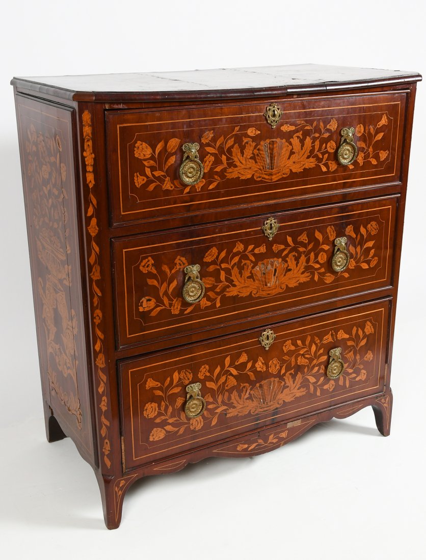 18TH-CENTURY MARQUETRY INLAID DUTCH CHEST (1 of 10)
