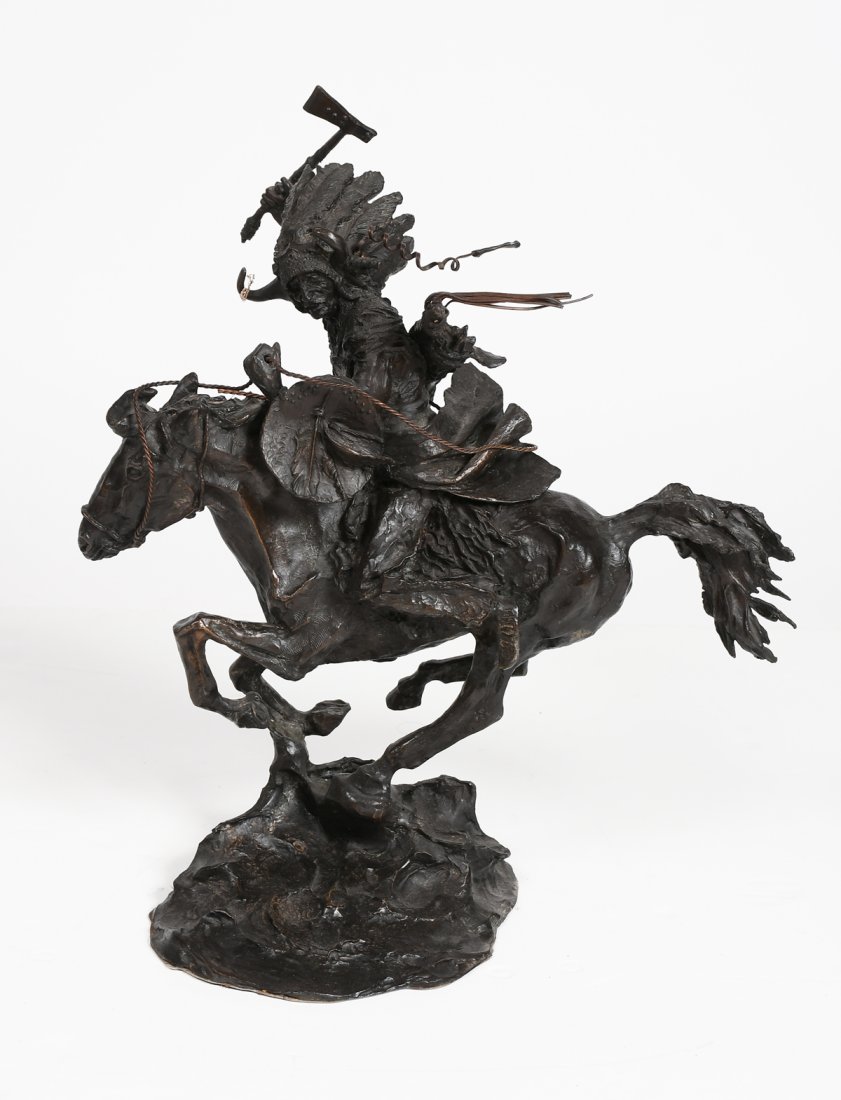 BUCK MCCAIN NATIVE AMERICAN WARRIOR BRONZE (1 of 5)